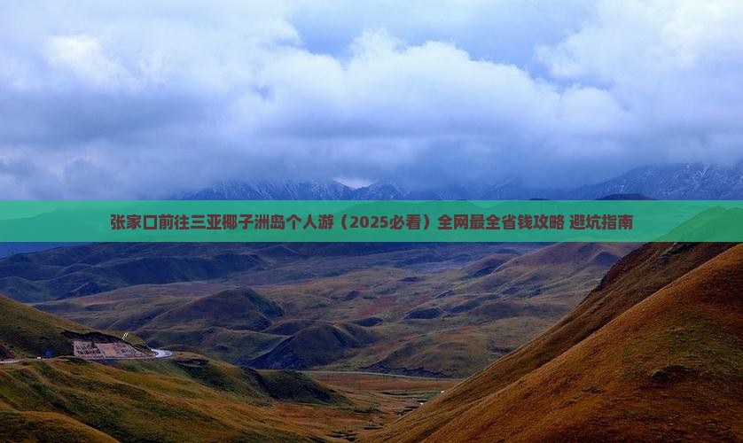张家口前往三亚椰子洲岛个人游