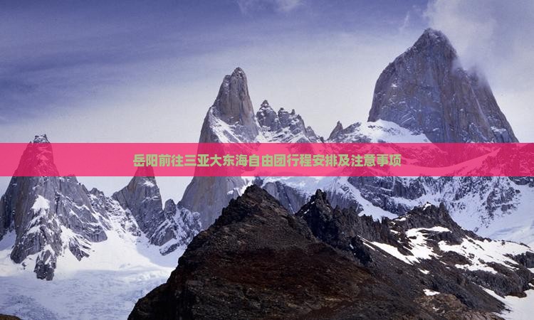 岳阳前往三亚大东海自由团