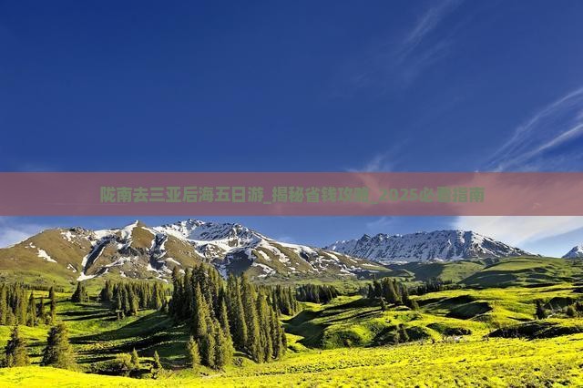 陇南去三亚后海五日游