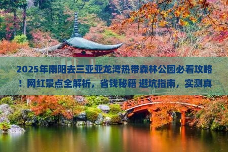 南阳前往三亚亚龙湾热带森林公园旅游网红地点