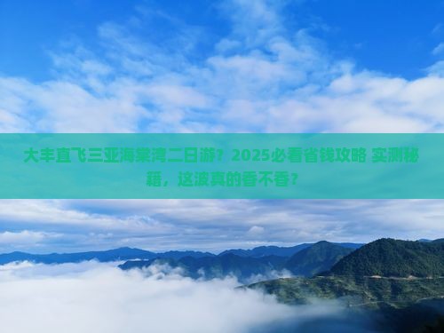 大丰出发三亚海棠湾二日游