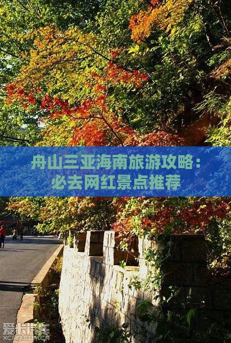 舟山前往三亚三亚湾旅游网红地点