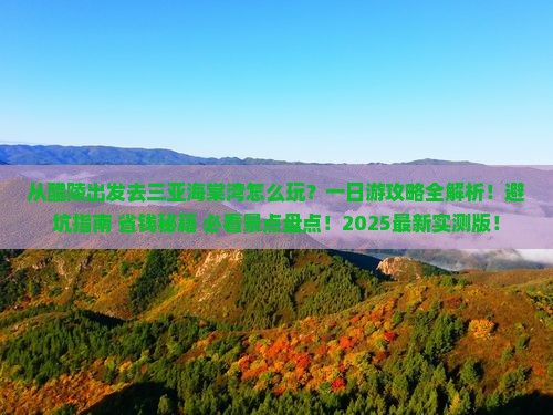 醴陵出发三亚海棠湾一日游