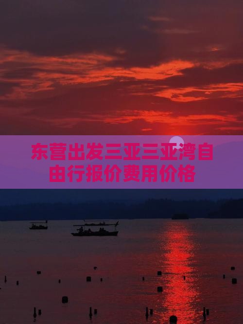 东营出发三亚三亚湾自由行报价费用价格