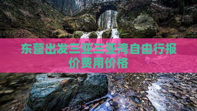 东营出发三亚三亚湾自由行报价费用价格
