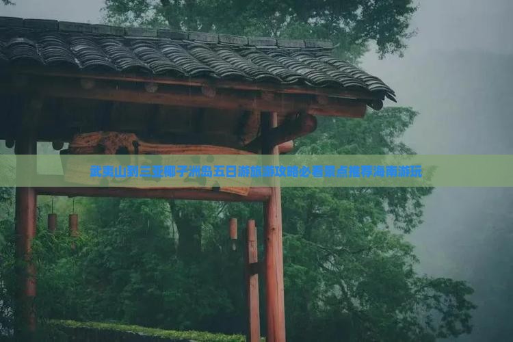 武夷山到三亚椰子洲岛五日游旅游攻略必看景点推荐海南游玩