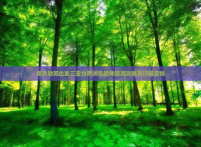 克孜勒苏出发三亚分界洲岛团体旅游攻略及行程安排