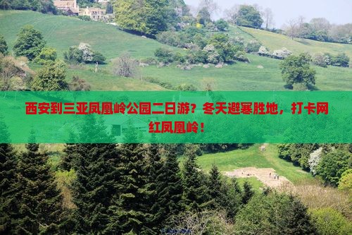 西安到三亚凤凰岭公园二日游？冬天避寒胜地，打卡网红凤凰岭！