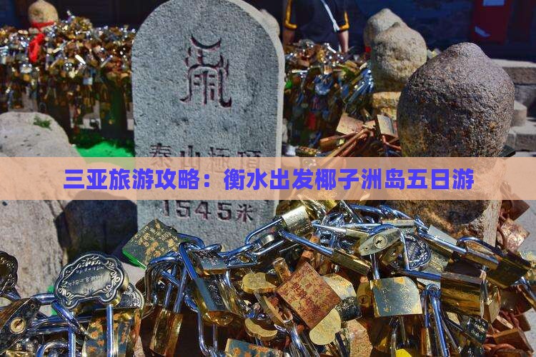 三亚旅游攻略：衡水出发椰子洲岛五日游