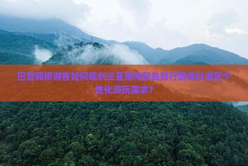 巴音郭楞游客如何规划三亚南湾猴岛旅行路线以满足个性化游玩需求？