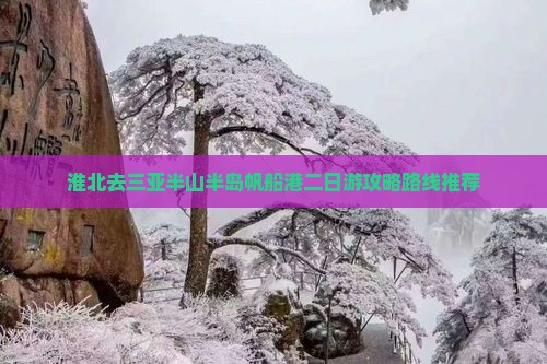 淮北去三亚半山半岛帆船港二日游攻略路线推荐