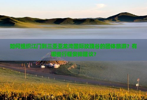 如何组织江门到三亚亚龙湾国际玫瑰谷的团体旅游？有哪些行程安排建议？