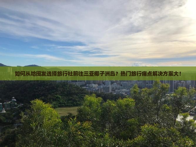 如何从哈闽发选择旅行社前往三亚椰子洲岛？热门旅行痛点解决方案大！