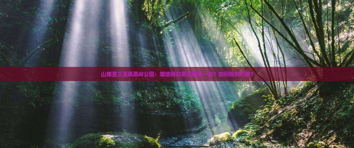 山南至三亚凤凰岭公园：哪些网红景点值得一去？如何规划行程？