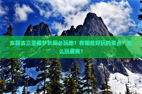 东莞去三亚椰梦长廊必玩地？有哪些好玩的景点？怎么玩最爽？