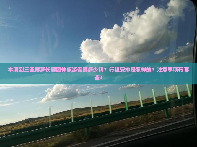 本溪到三亚椰梦长廊团体旅游需要多少钱？行程安排是怎样的？注意事项有哪些？