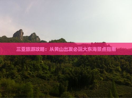 三亚旅游攻略：从黄山出发必玩大东海景点指南