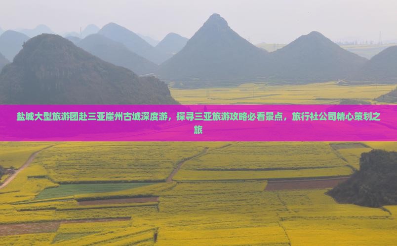 盐城大型旅游团赴三亚崖州古城深度游，探寻三亚旅游攻略必看景点，旅行社公司精心策划之旅
