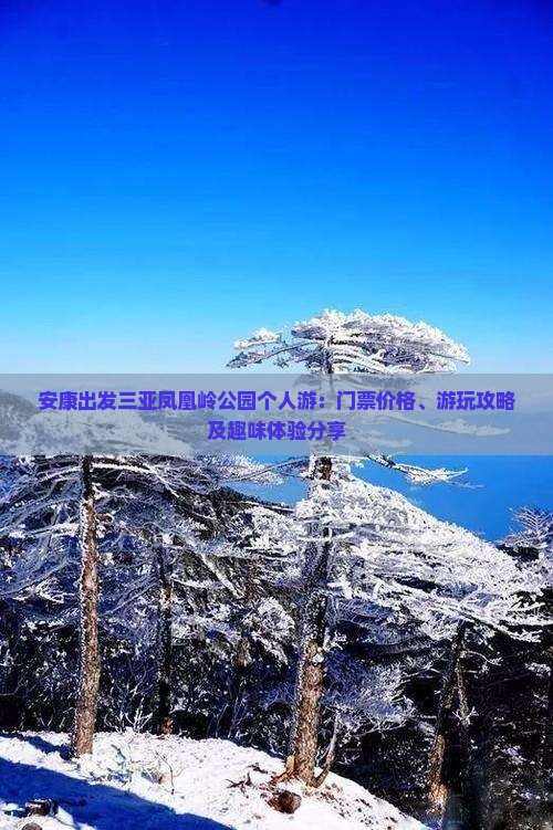 安康出发三亚凤凰岭公园个人游：门票价格、游玩攻略及趣味体验分享