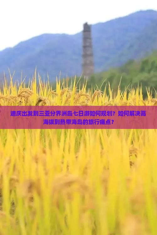 迪庆出发到三亚分界洲岛七日游如何规划？如何解决高海拔到热带海岛的旅行痛点？