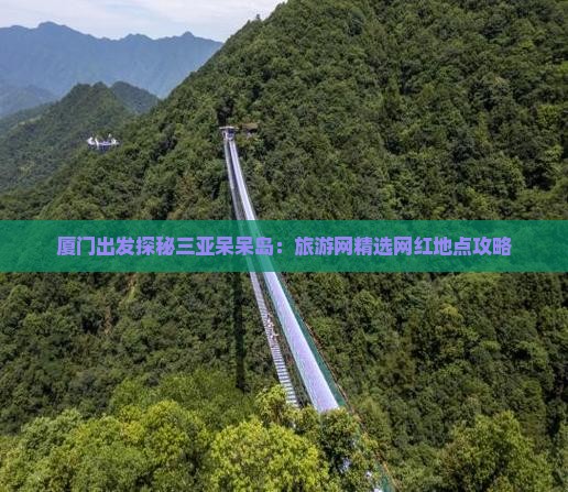 厦门出发探秘三亚呆呆岛：旅游网精选网红地点攻略