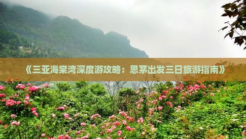 《三亚海棠湾深度游攻略：思茅出发三日旅游指南》