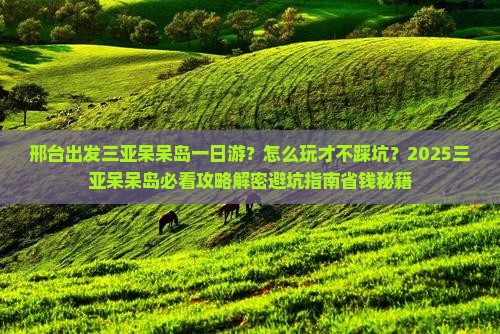 邢台出发三亚呆呆岛一日游