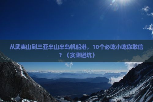 武夷山前往三亚半山半岛帆船港旅游小吃