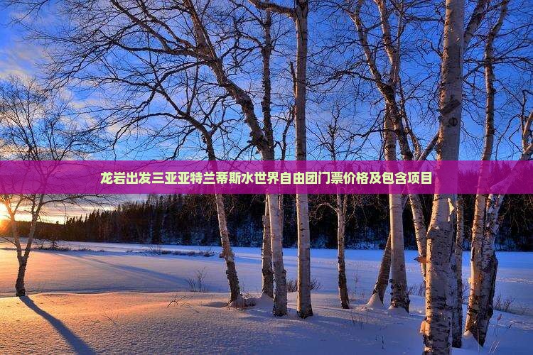 龙岩出发三亚亚特兰蒂斯水世界自由团