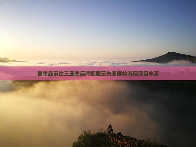 秦皇岛前往三亚皇后湾哪里玩东郊椰林游玩项目丰富