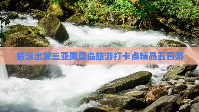 临汾出发三亚凤凰岛旅游打卡点精品五日游