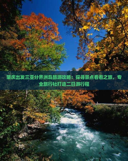 肇庆出发三亚分界洲岛旅游攻略：探寻景点看看之旅，专业旅行社打造二日游行程