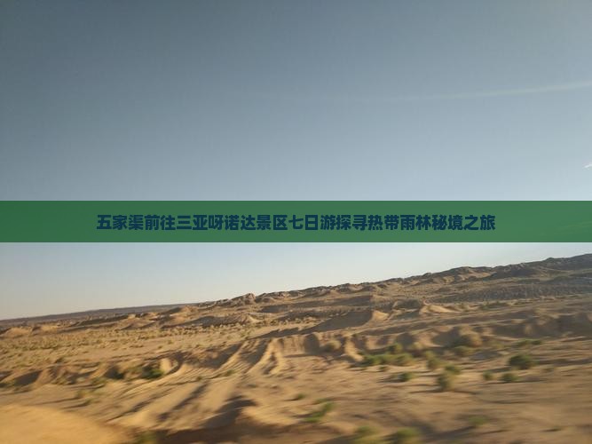 五家渠前往三亚呀诺达景区七日游探寻热带雨林秘境之旅