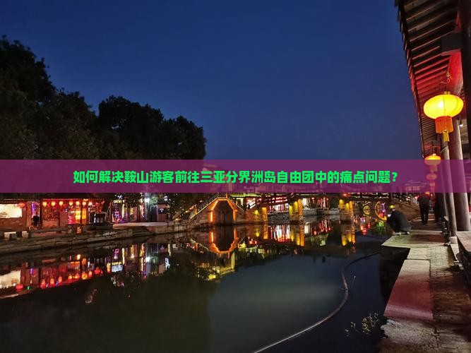 如何解决鞍山游客前往三亚分界洲岛自由团中的痛点问题？