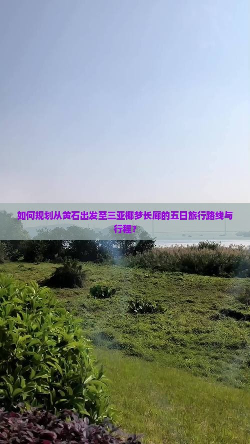 如何规划从黄石出发至三亚椰梦长廊的五日旅行路线与行程？
