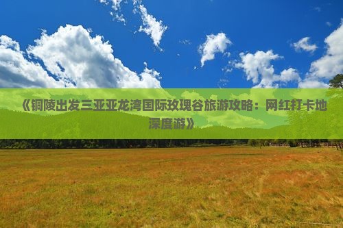 《铜陵出发三亚亚龙湾国际玫瑰谷旅游攻略：网红打卡地深度游》