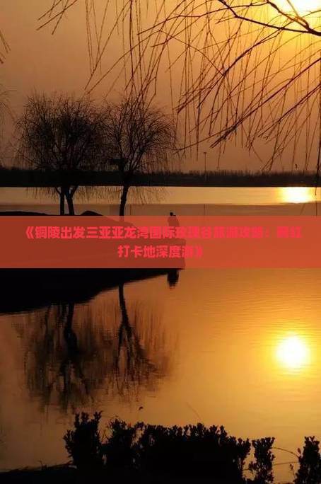 《铜陵出发三亚亚龙湾国际玫瑰谷旅游攻略：网红打卡地深度游》