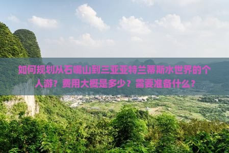 如何规划从石嘴山到三亚亚特兰蒂斯水世界的个人游？费用大概是多少？需要准备什么？