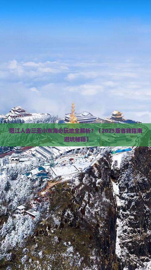 阳江前往三亚小东海必玩地