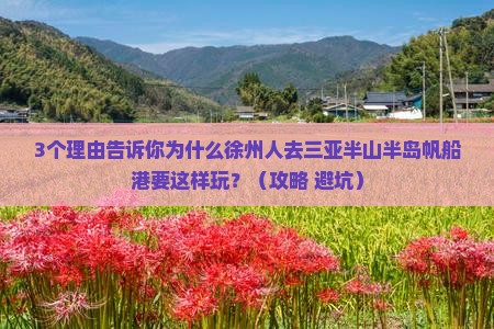 徐州去三亚半山半岛帆船港个人游