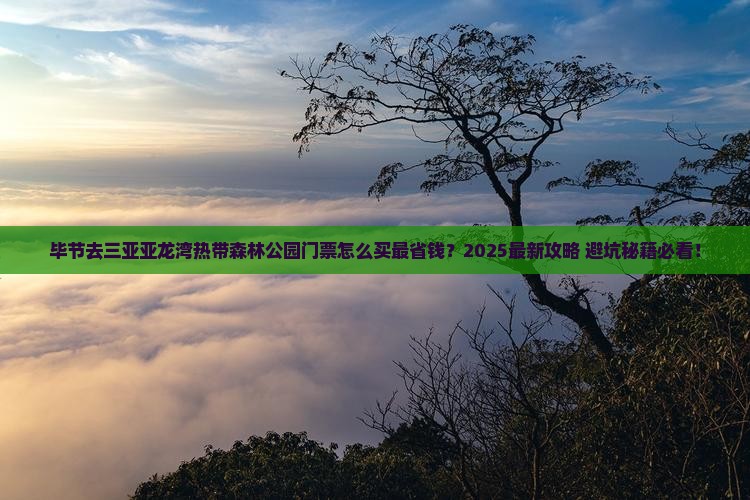 毕节去三亚亚龙湾热带森林公园门票