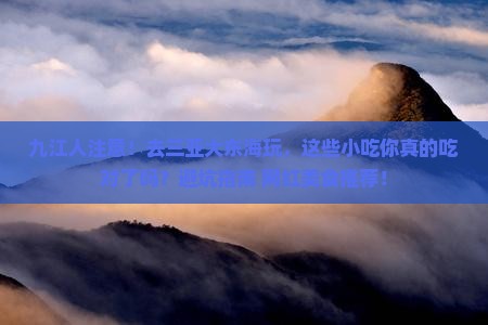 九江前往三亚大东海旅游小吃