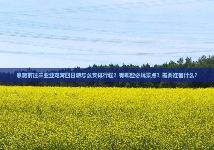 恩施前往三亚亚龙湾四日游怎么安排行程？有哪些必玩景点？需要准备什么？