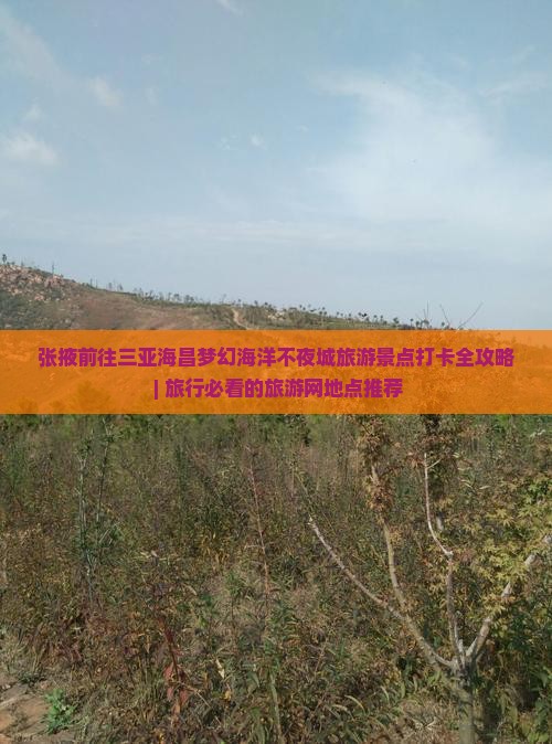 张掖前往三亚海昌梦幻海洋不夜城旅游景点打卡全攻略 | 旅行必看的旅游网地点推荐