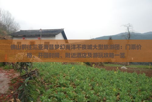 佛山前往三亚海昌梦幻海洋不夜城大型旅游团：门票价格、开园时间、附近酒店及游玩攻略一览