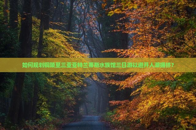 如何规划铜陵至三亚亚特兰蒂斯水族馆三日游以避开人潮拥挤？