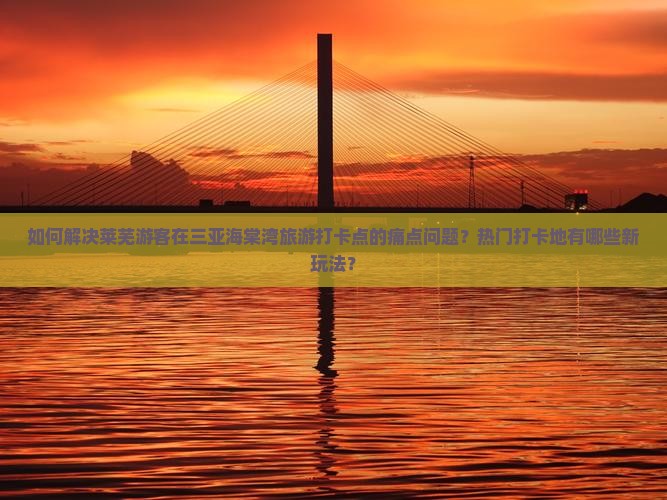如何解决莱芜游客在三亚海棠湾旅游打卡点的痛点问题？热门打卡地有哪些新玩法？