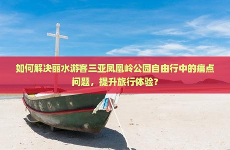 如何解决丽水游客三亚凤凰岭公园自由行中的痛点问题，提升旅行体验？