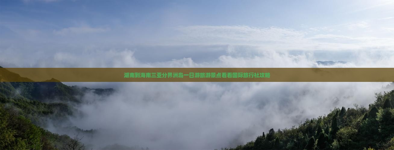 湖南到海南三亚分界洲岛一日游旅游景点看看国际旅行社攻略