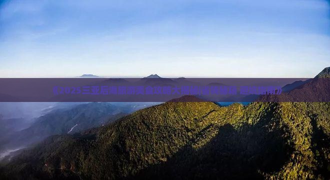 伊春出发三亚后海旅游小吃